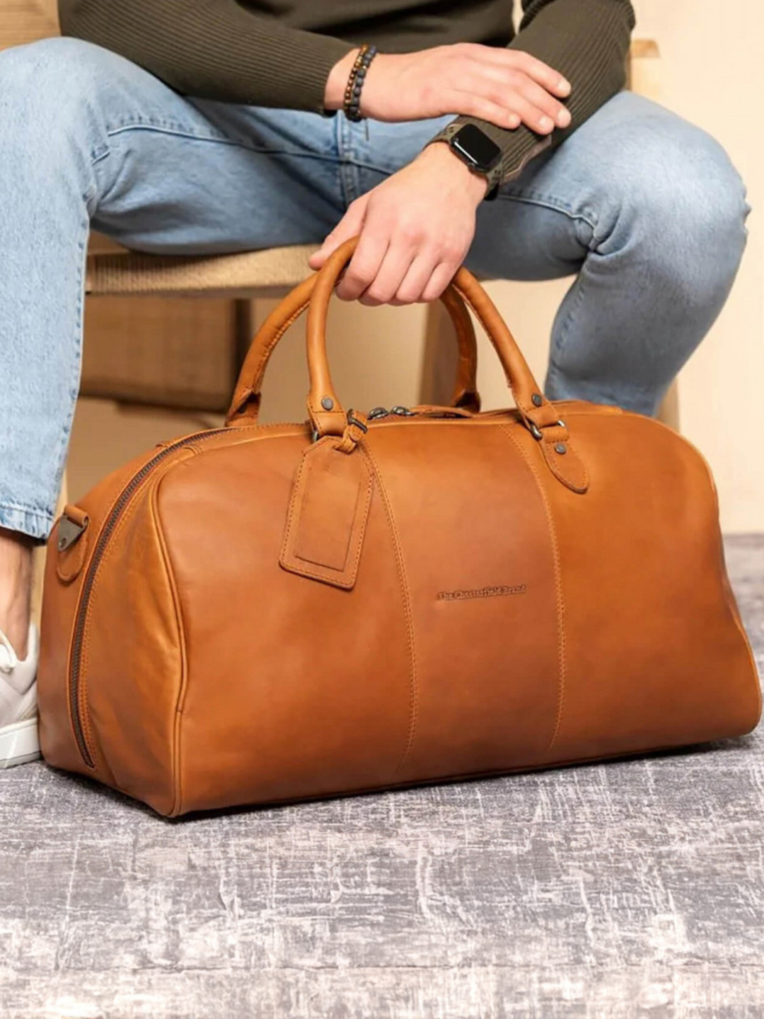 Pánská kožená cestovní taška The Chesterfield Brand Tom – koňak