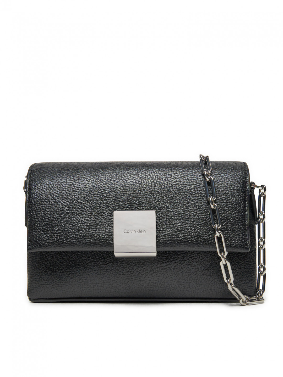 Calvin Klein Kabelka Ck Plaque Sm Crossbody W Chain K60K612785 Černá
