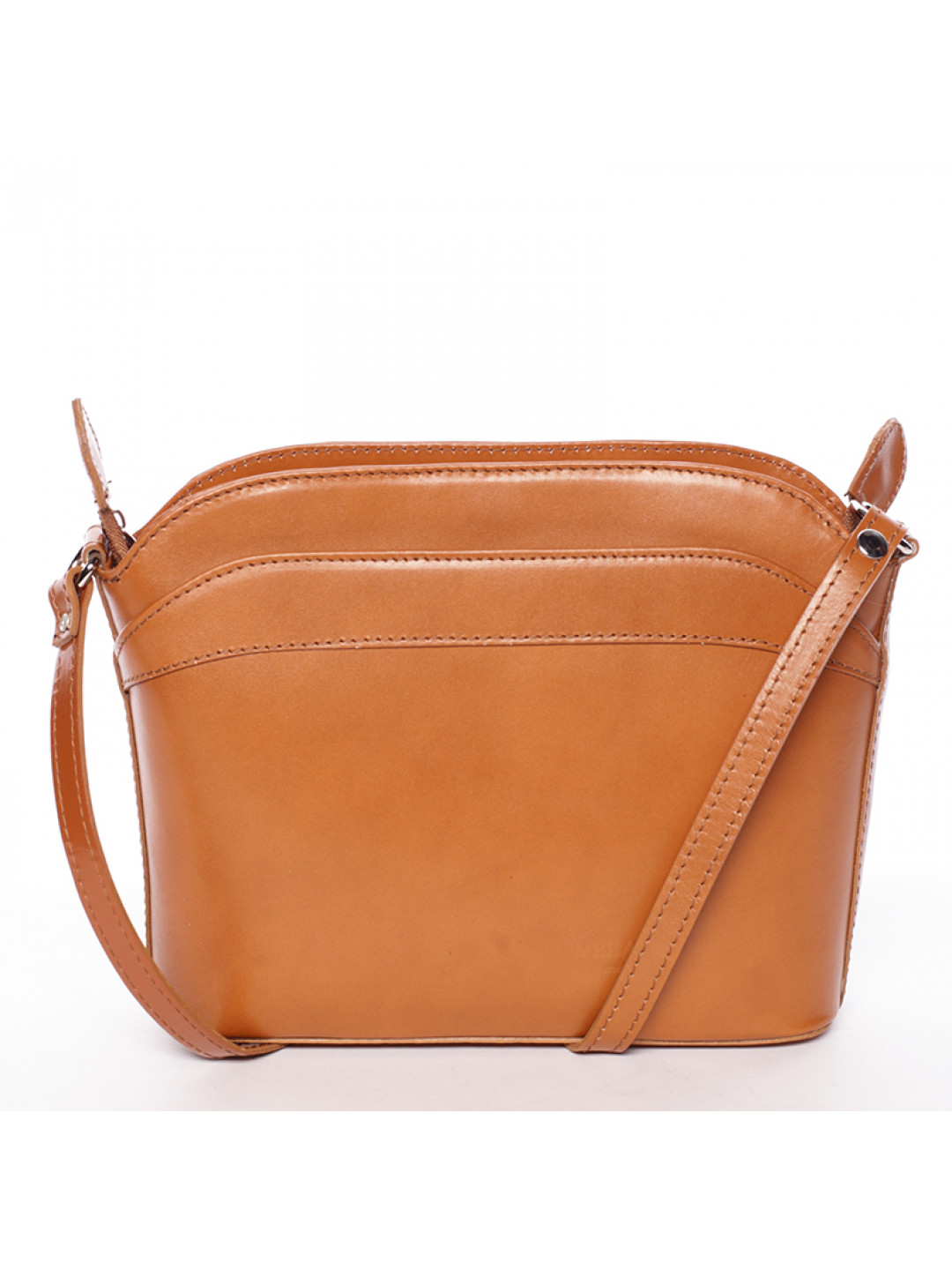 Dámská kožená crossbody kabelka koňaková – ItalY Heidi