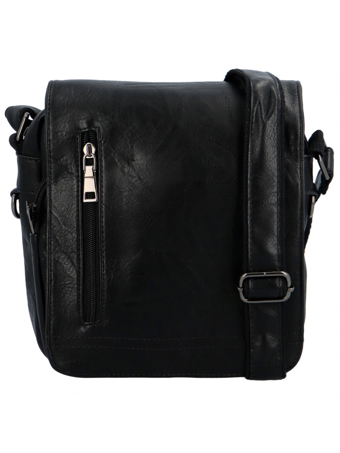 Pánská koženková crossbody s klopou Marcian černá
