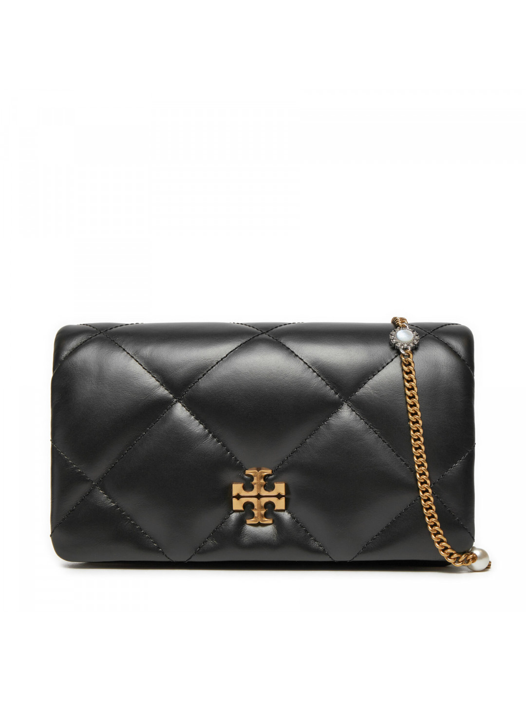 Kabelka Tory Burch Kiara Charm Diamiond Quilt 162139 Černá