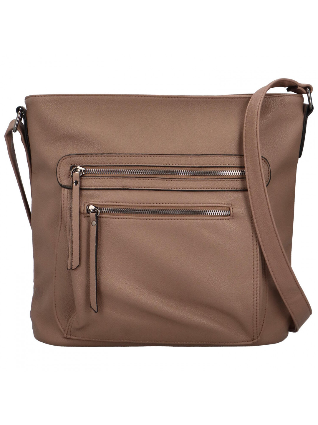 Trendy dámská koženková crossbody kabelka Tyrcia khaki