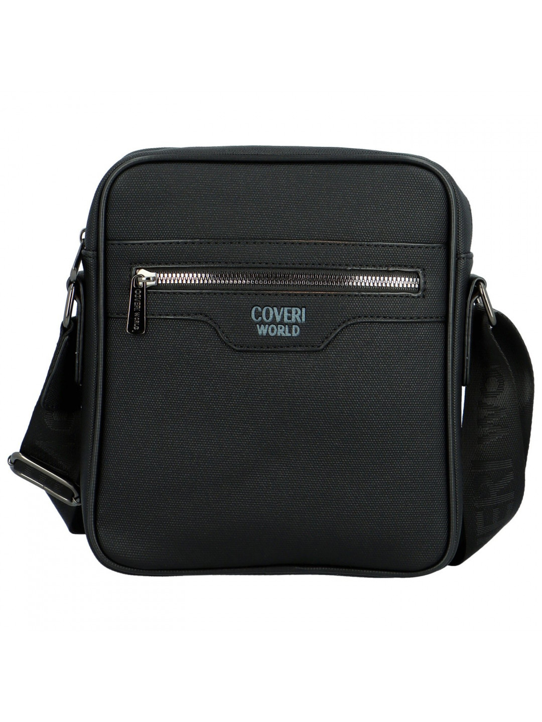 Trendy pánská textilní crossbody taška Coveri Lampros černá
