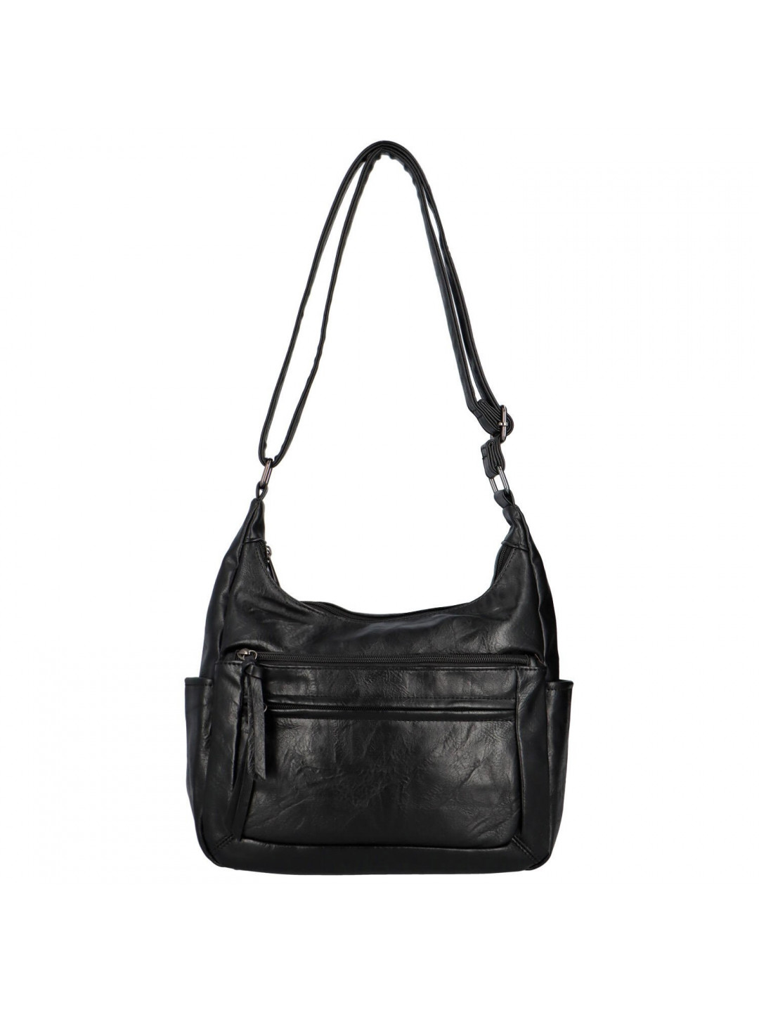 Stylová dámská koženková crossbody kabelka Ansellma černá