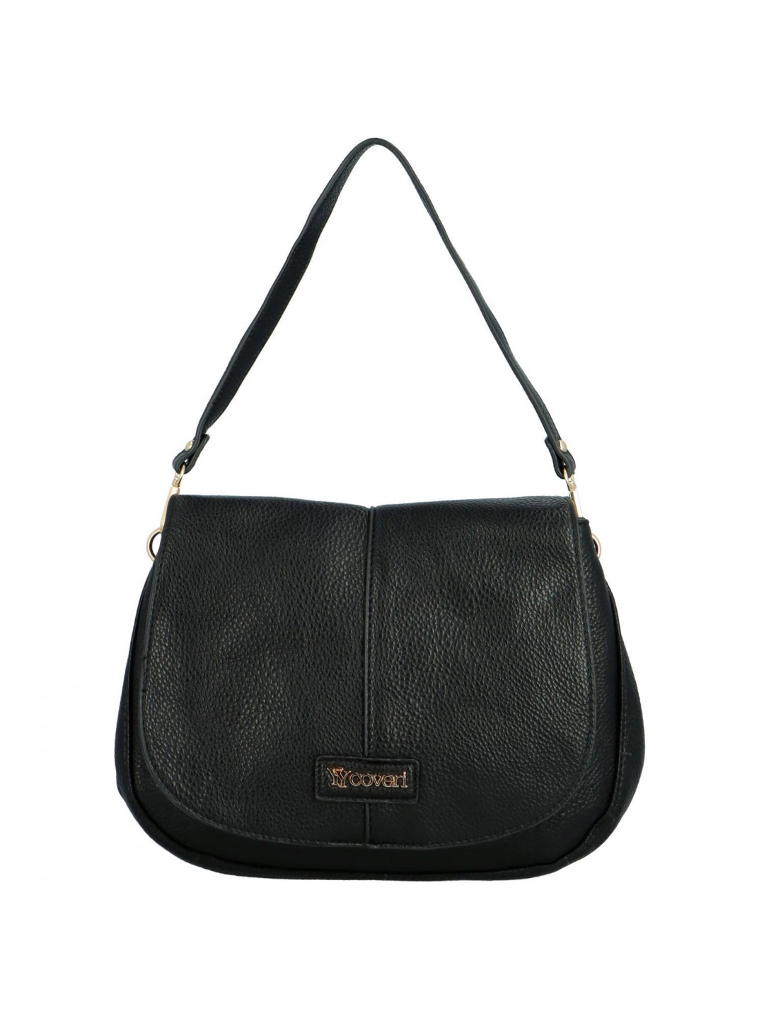 Trendy dámská koženková kabelka na rameno Coveri Graysona černá