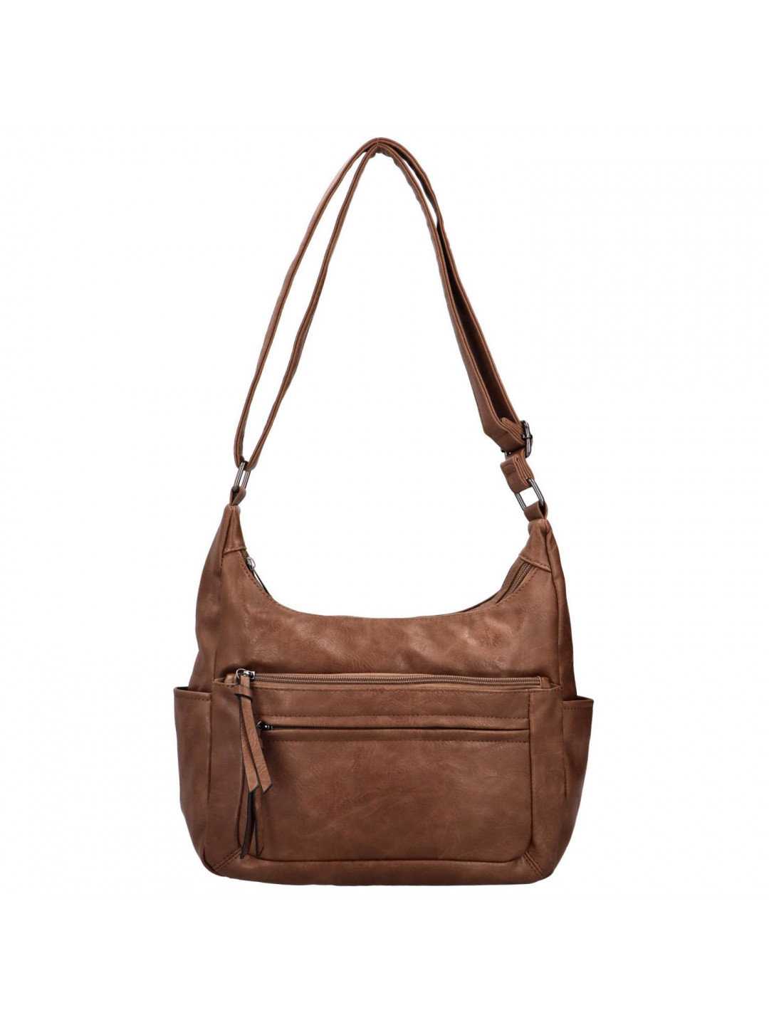 Stylová dámská koženková crossbody kabelka Ansellma khaki