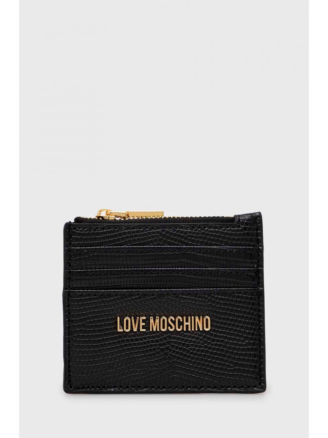 Pouzdro na karty Love Moschino černá barva
