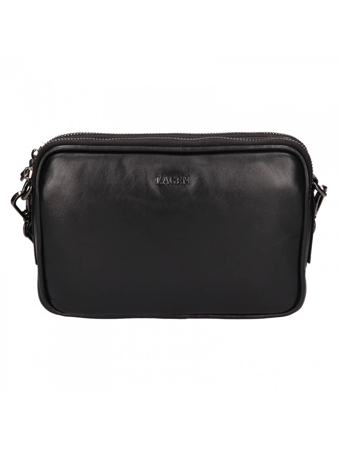 Dámská kožená crossbody kabelka Lagen Bruna – černá