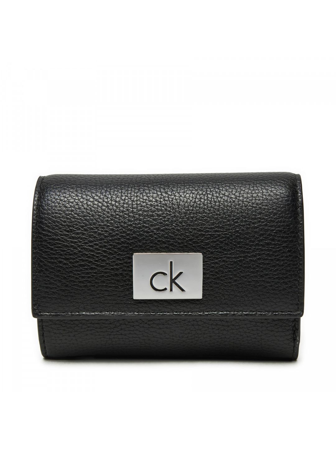 Malá dámská peněženka Calvin Klein Ck Plaque Small Trifold W Zip K60K612834 Černá