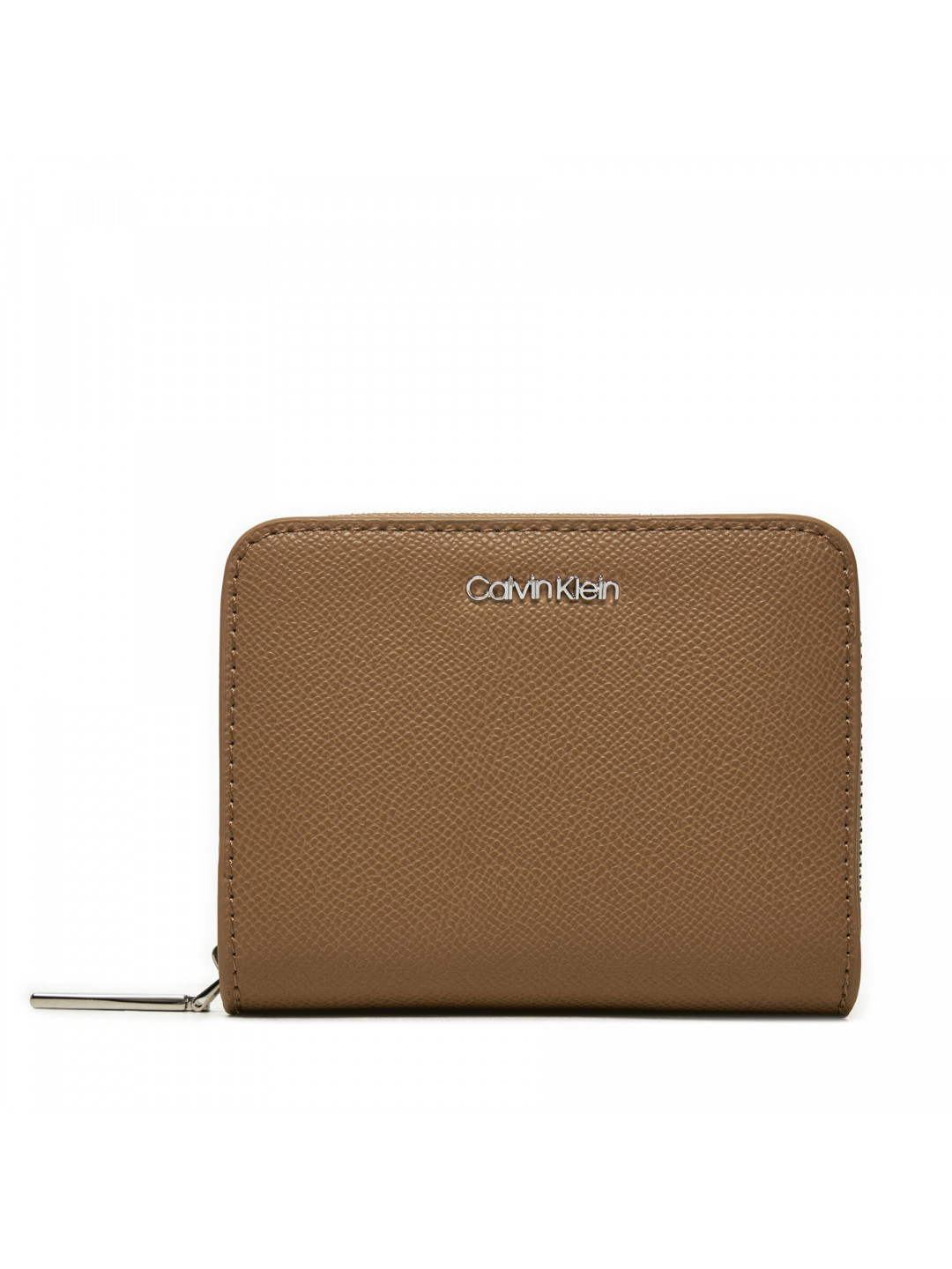 Malá dámská peněženka Calvin Klein Ck Must Md Zip Around Caviar K60K612831 Béžová