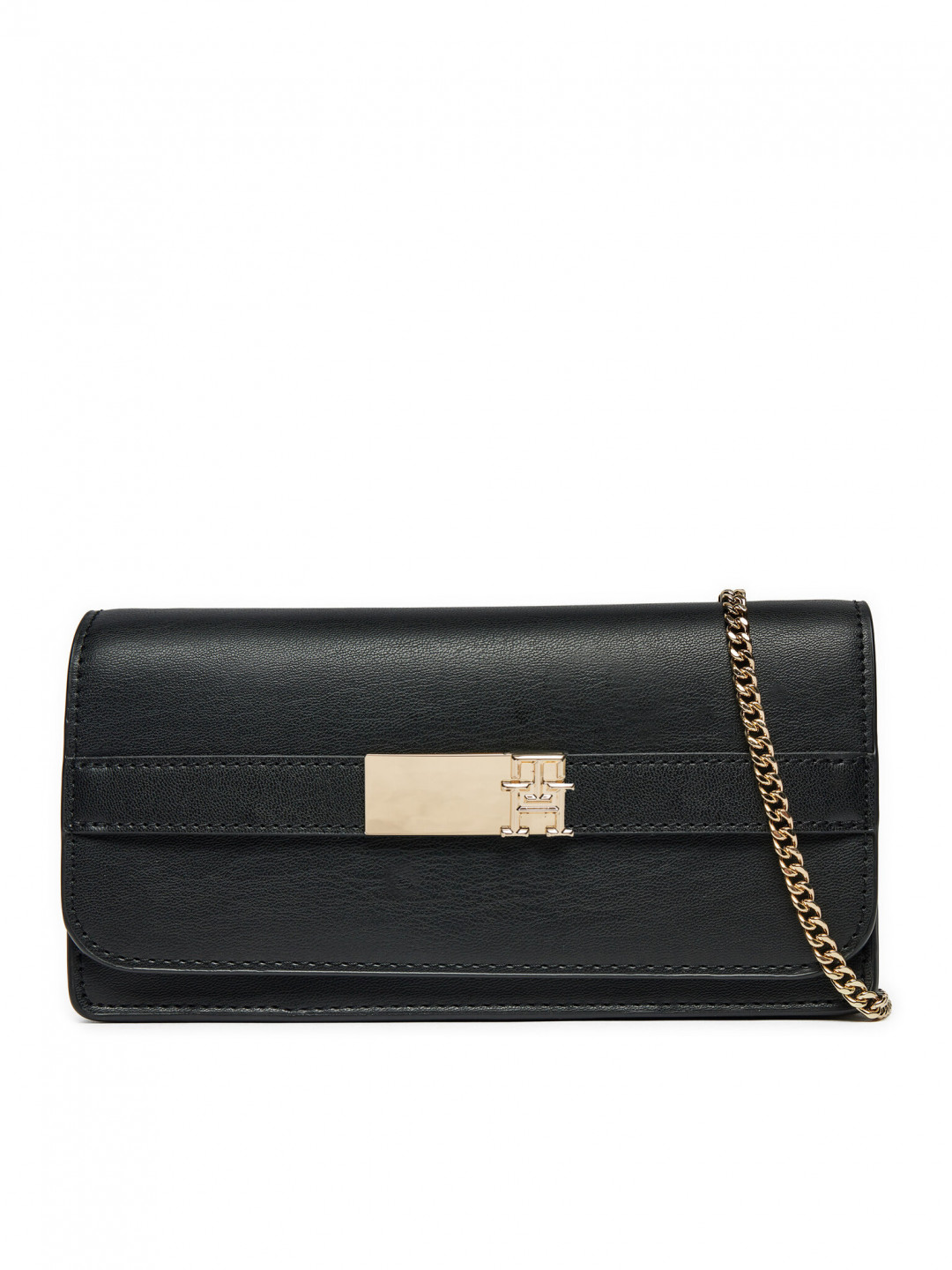 Tommy Hilfiger Kabelka Th Heritage Lrg Flap W Chain AW0AW16918 Černá
