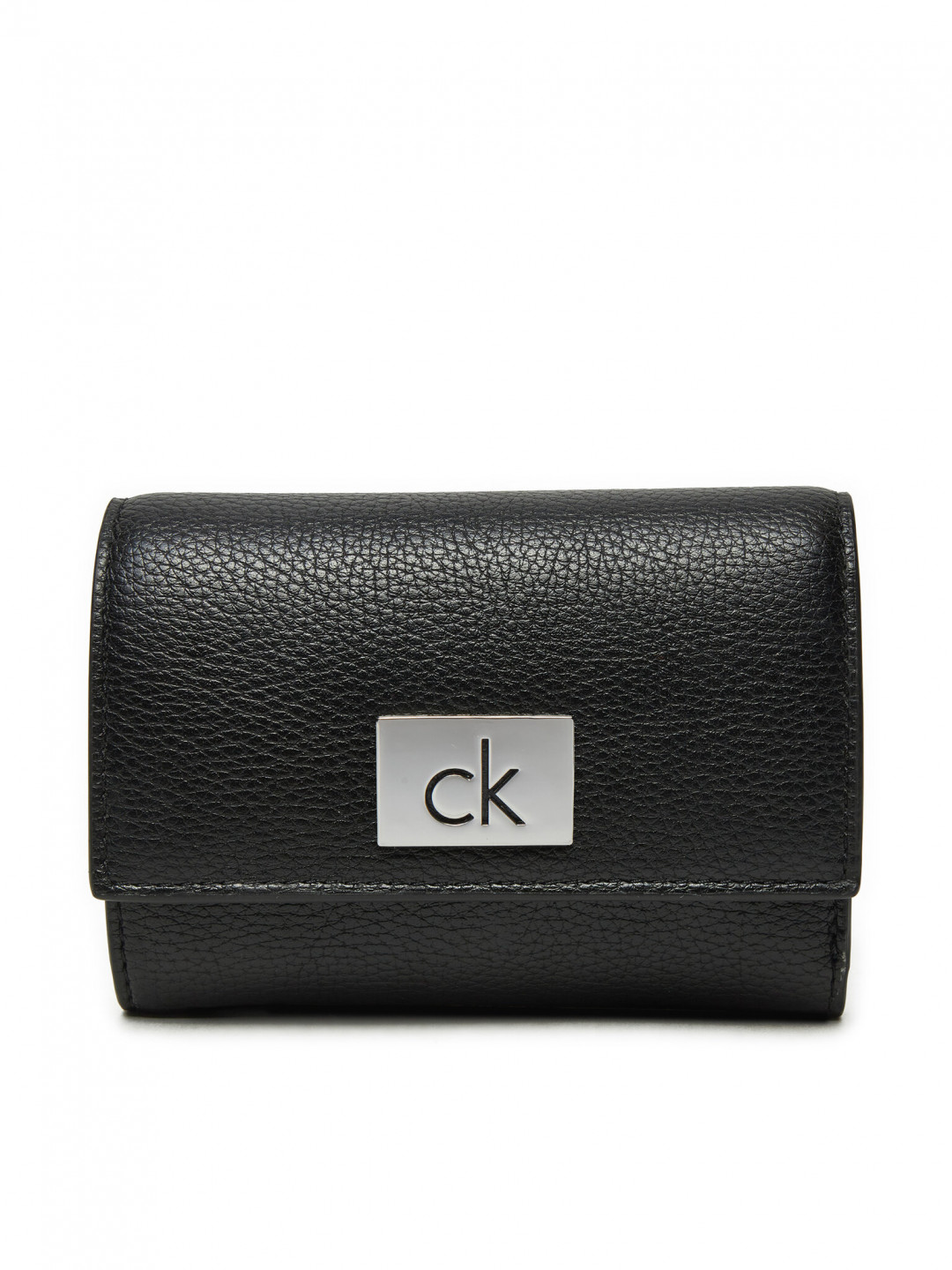 Calvin Klein Malá dámská peněženka Ck Plaque Small Trifold W Zip K60K612834 Černá