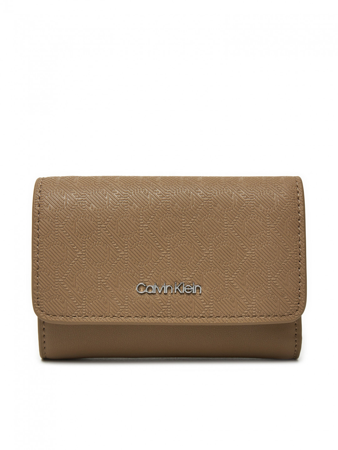 Calvin Klein Malá dámská peněženka Ck Must Small Trifold Mono K60K612829 Béžová