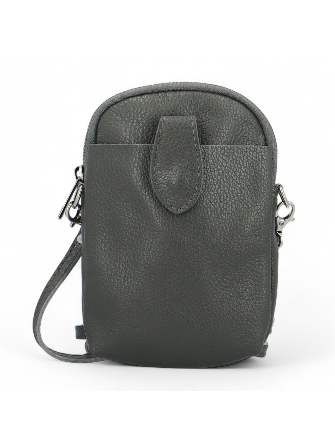 Trendy dámská kožená MINI crossbody Betsy tmavě šesdá