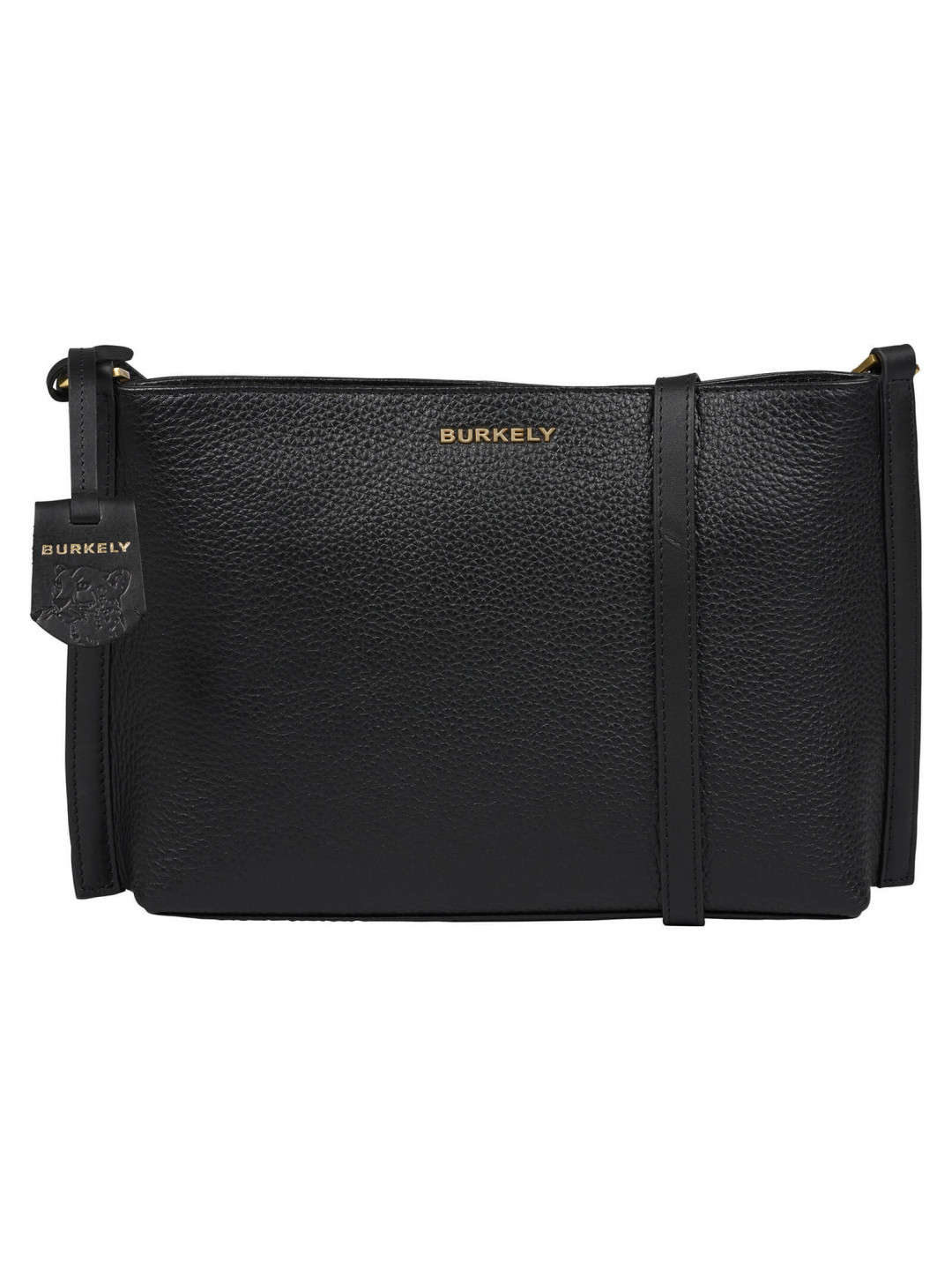 Dámská kožená crossbody kabelka Burkely Akay – černá