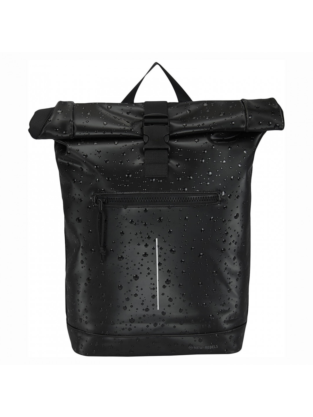 Velký rolovací batoh New Rebels Droplets – černá