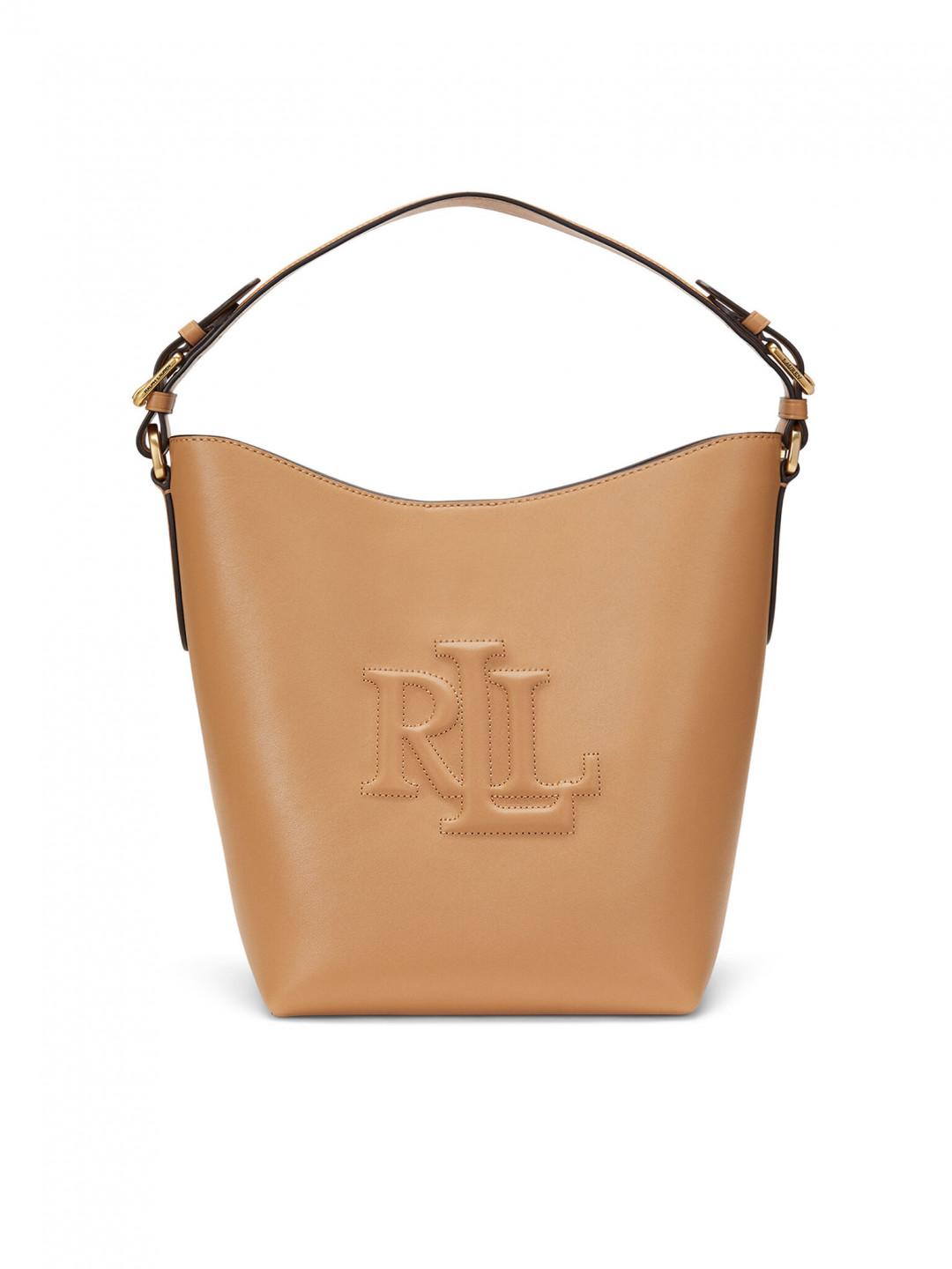 LAUREN RALPH LAUREN Kabelka Medium Witley Leather Bucket Bag 431950855008 Hnědá