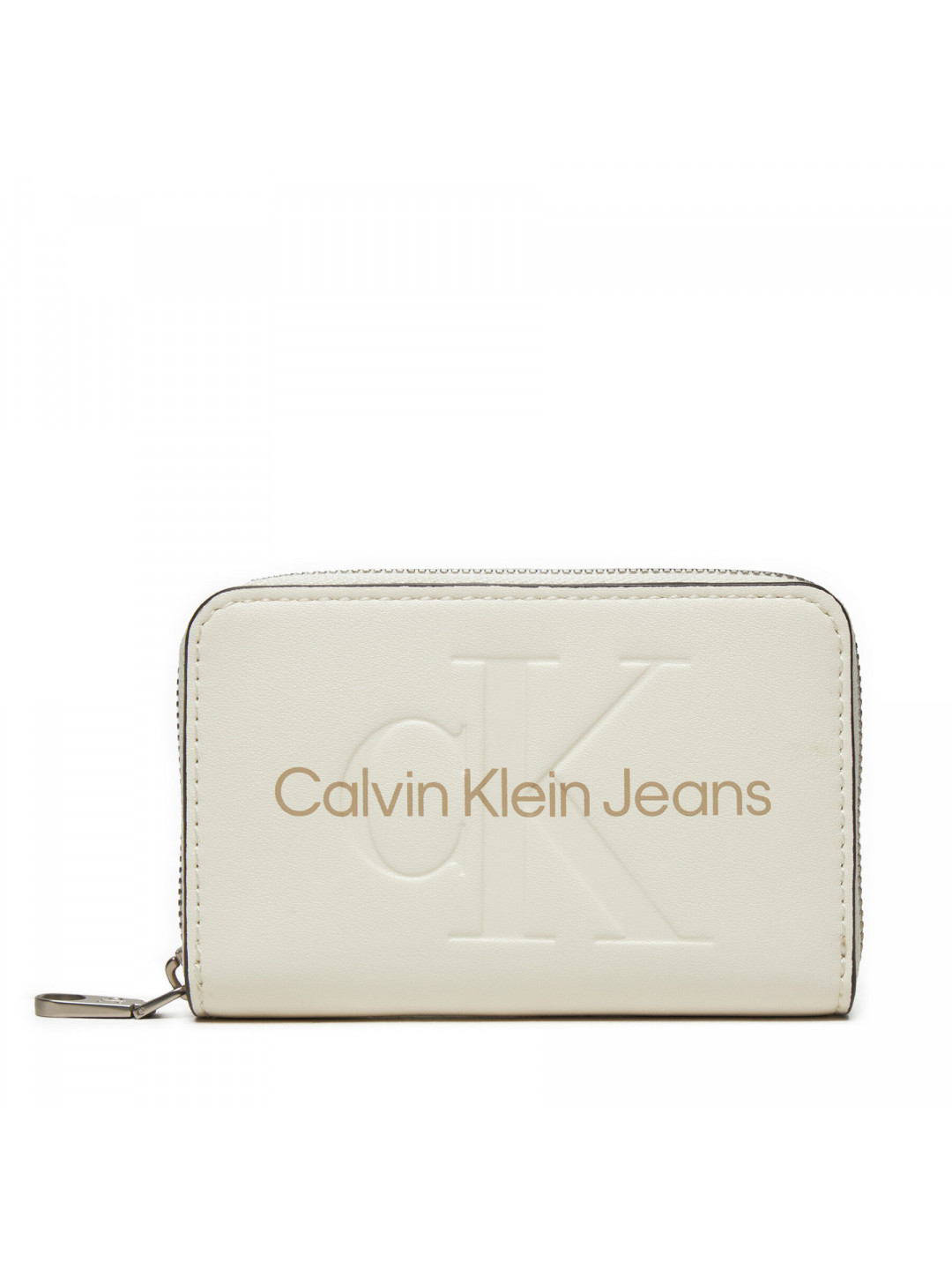 Malá dámská peněženka Calvin Klein Jeans Zip Around Mono K60K612255 Bílá