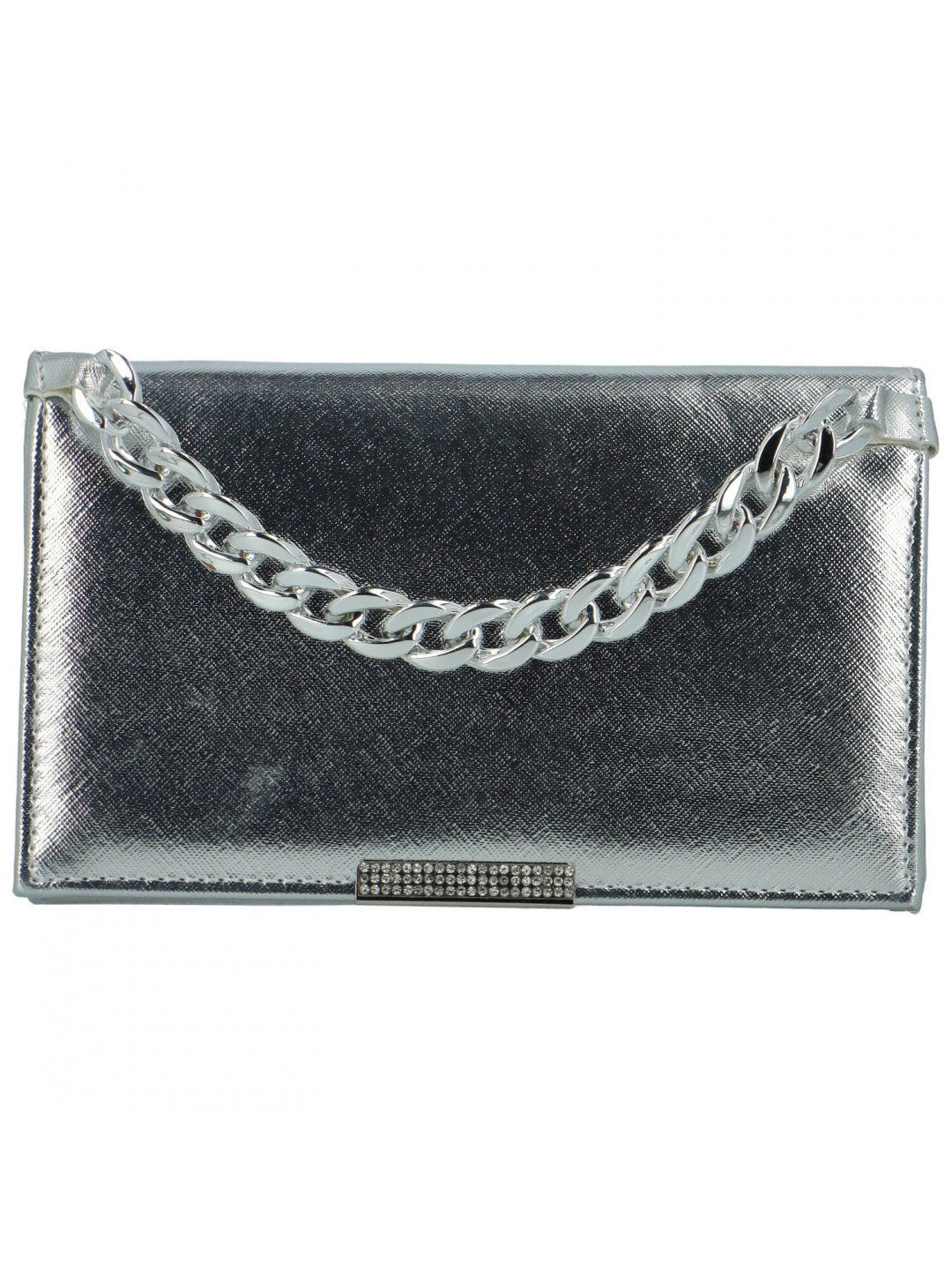 Elegantní dámská společenská kabelka Moon Etorre stříbrná