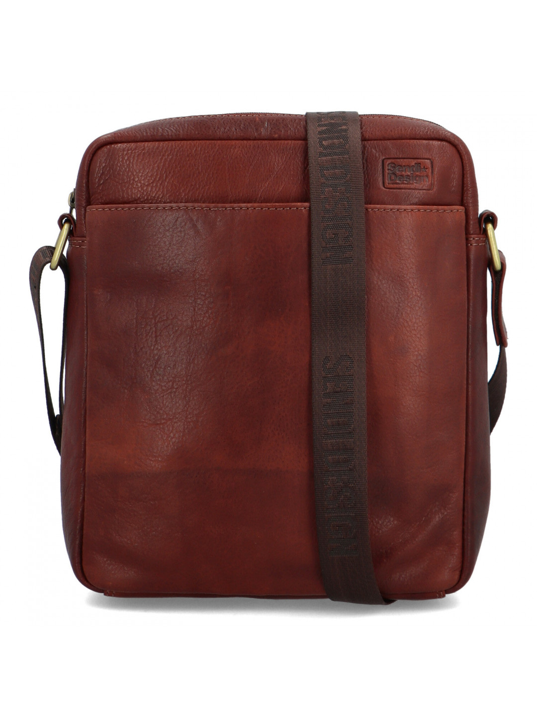 Pánská kožená crossbody taška koňakově hnědá – SendiDesign Bruno