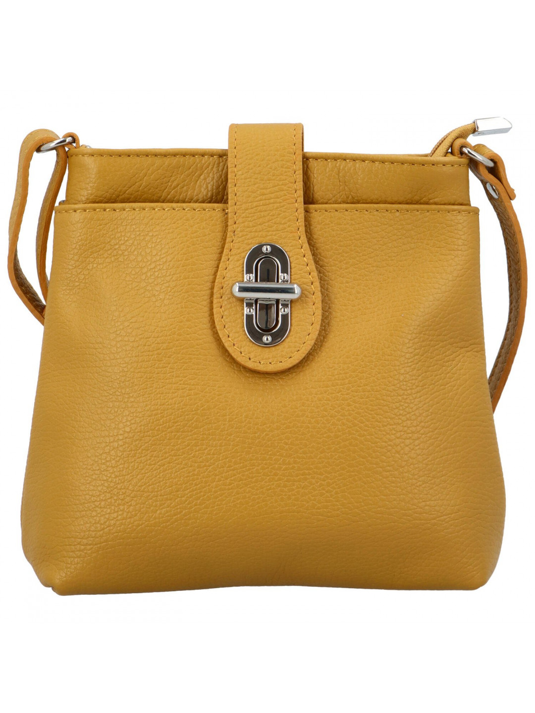 Dámská kožená crossbody kabelka žlutá – ItalY Laira