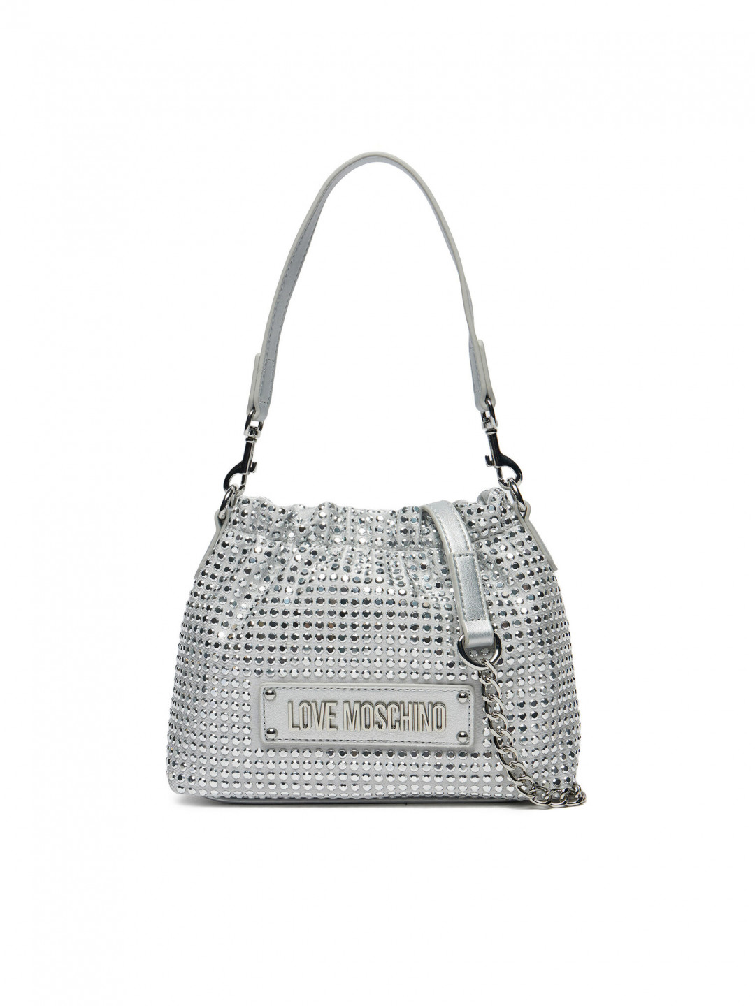 LOVE MOSCHINO Kabelka JC4138PP1MLL196B Stříbrná