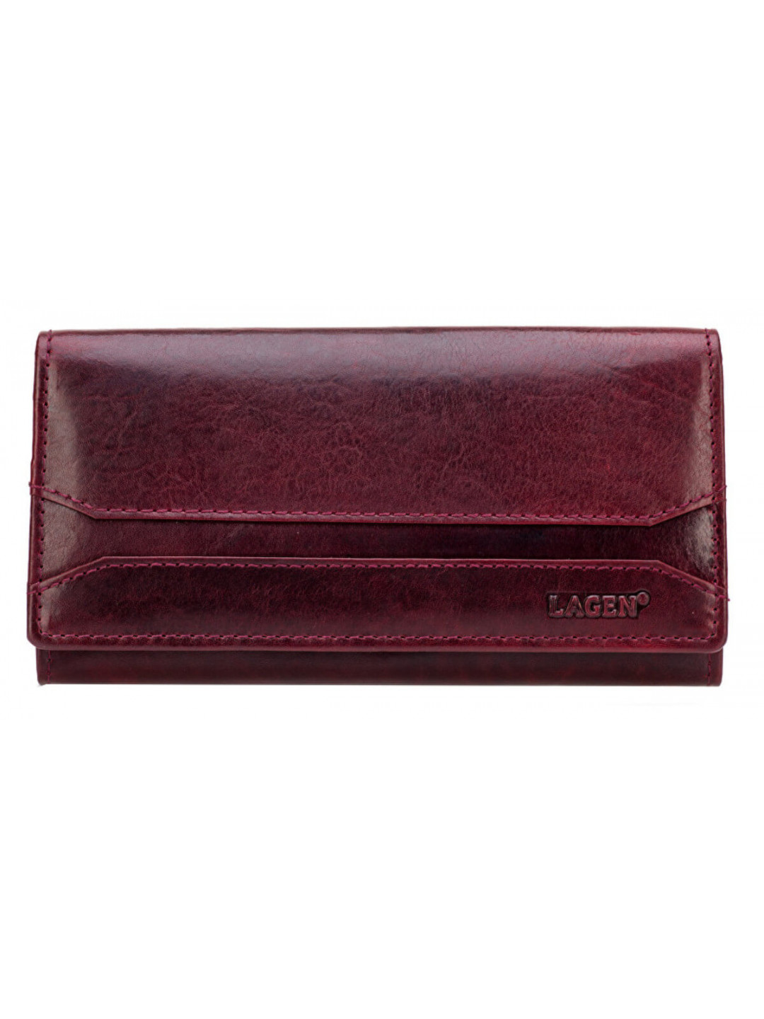 Lagen Dámská kožená peněženka W-2025 T W Red