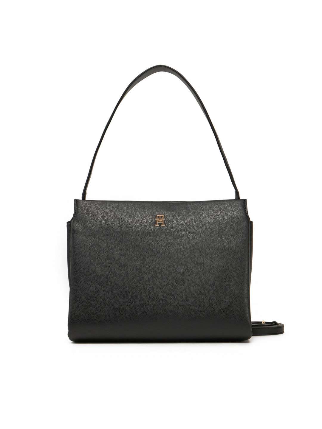 Kabelka Tommy Hilfiger Th Legacy Med Satchel AW0AW17173 Černá