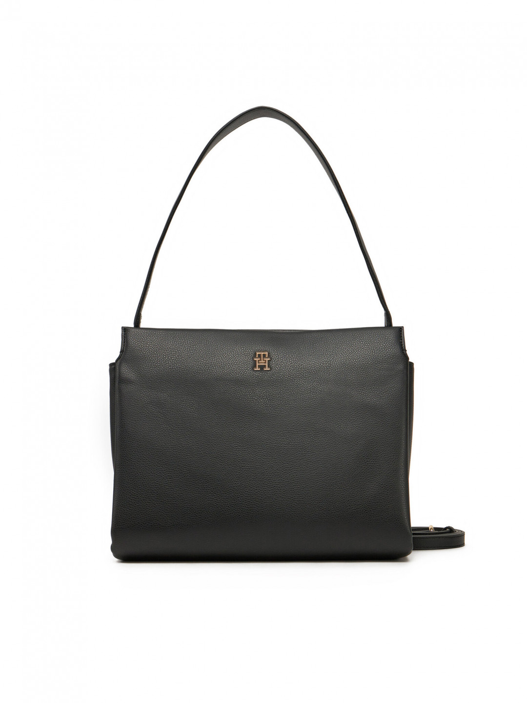 Tommy Hilfiger Kabelka Th Legacy Med Satchel AW0AW17173 Černá