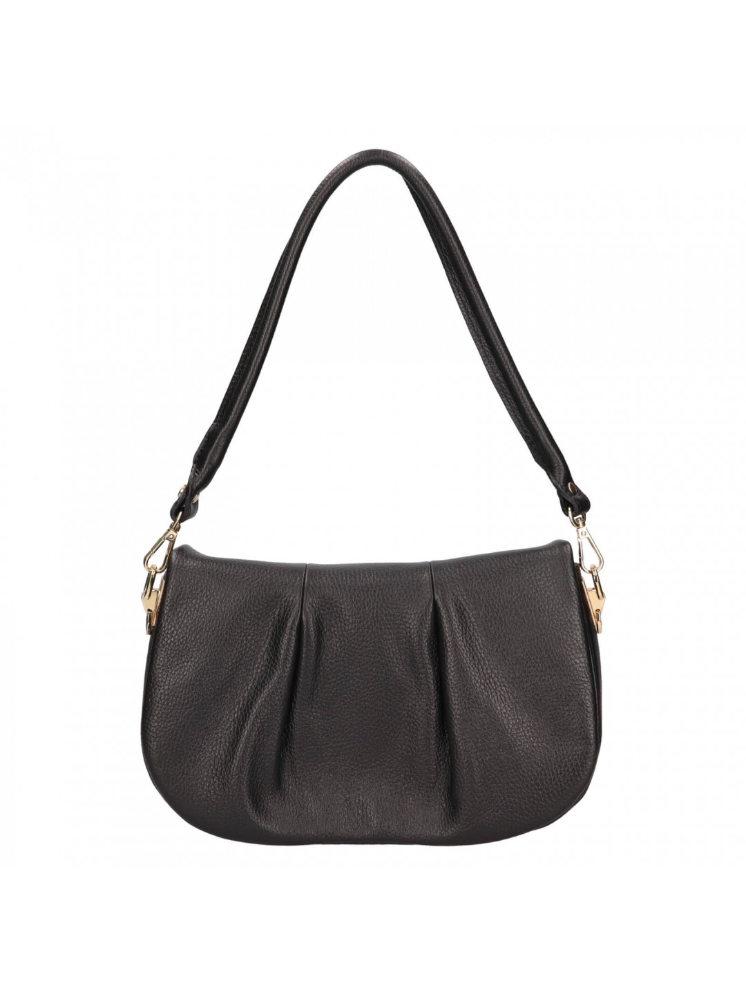 Dámská kožená crossbody kabelka Italia Sima – černá