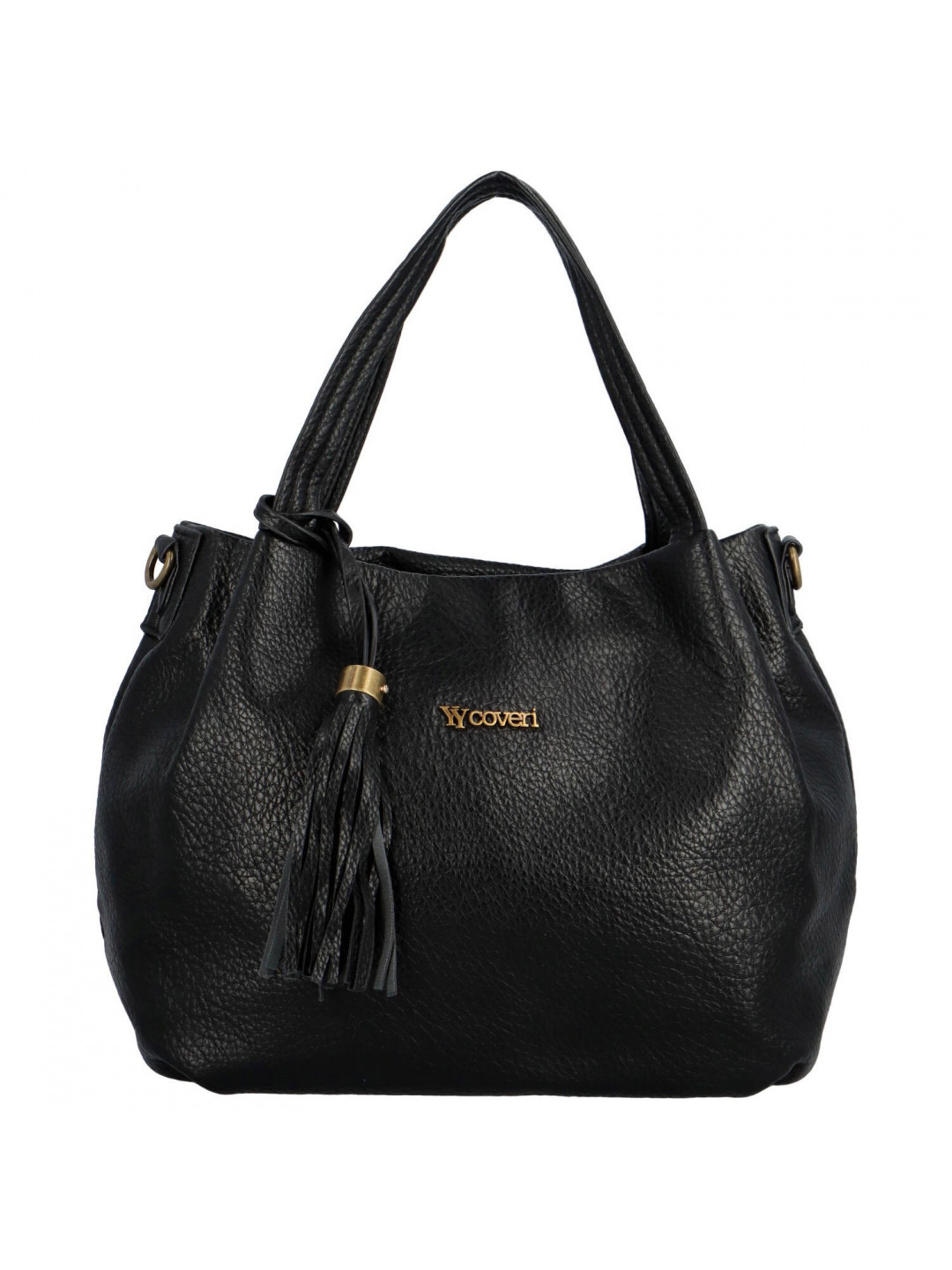 Trendy střední dámská kabelka z měkké syntetické kůže Jasmína černá