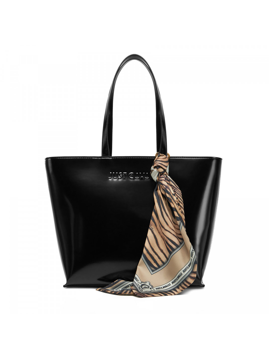 Kabelka Just Cavalli Chain Foulard 78RA4BH5 ZSB86 Černá