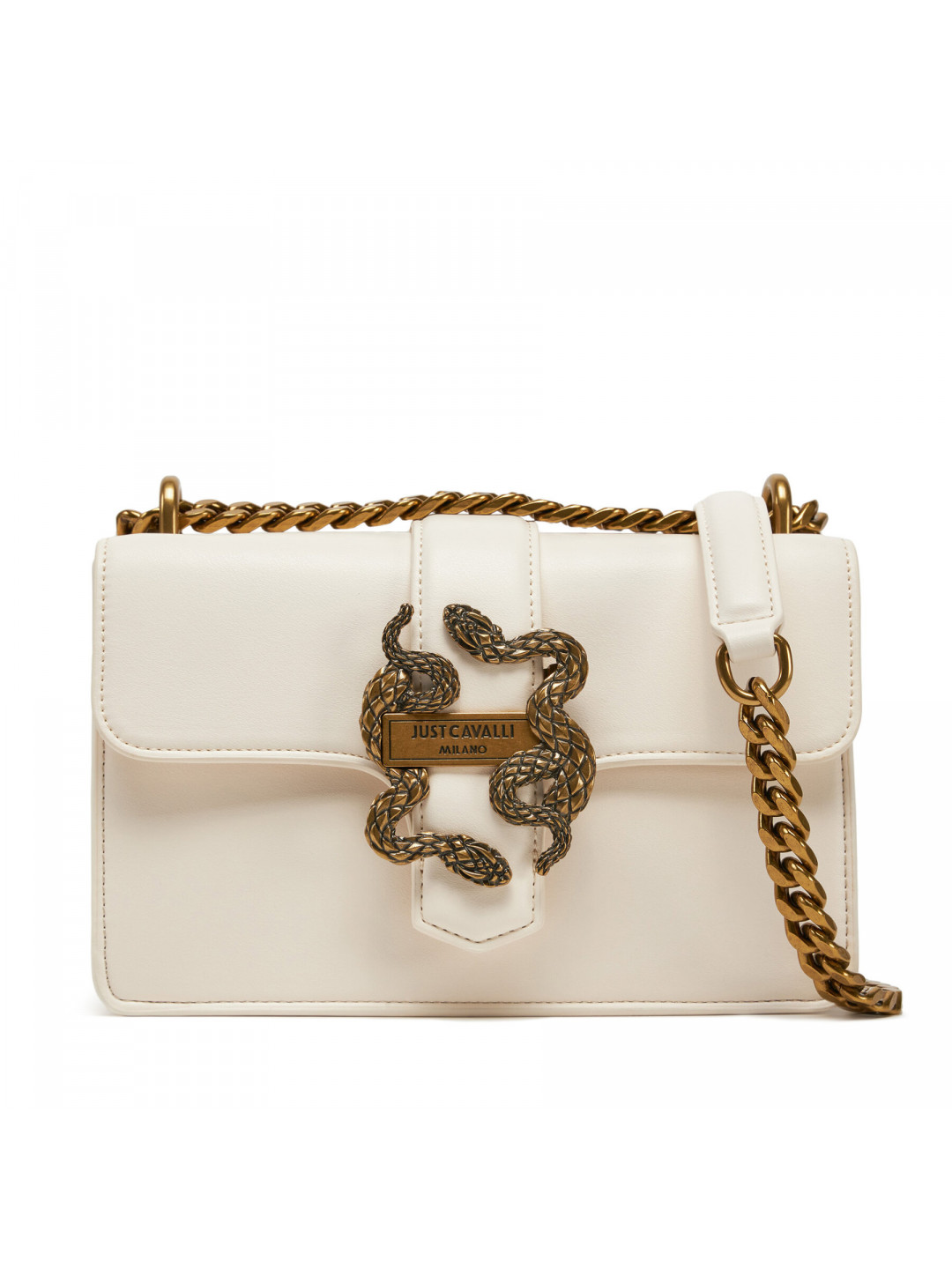 Kabelka Just Cavalli Iconic Snakes 78RA4BAF ZSA89 Bílá