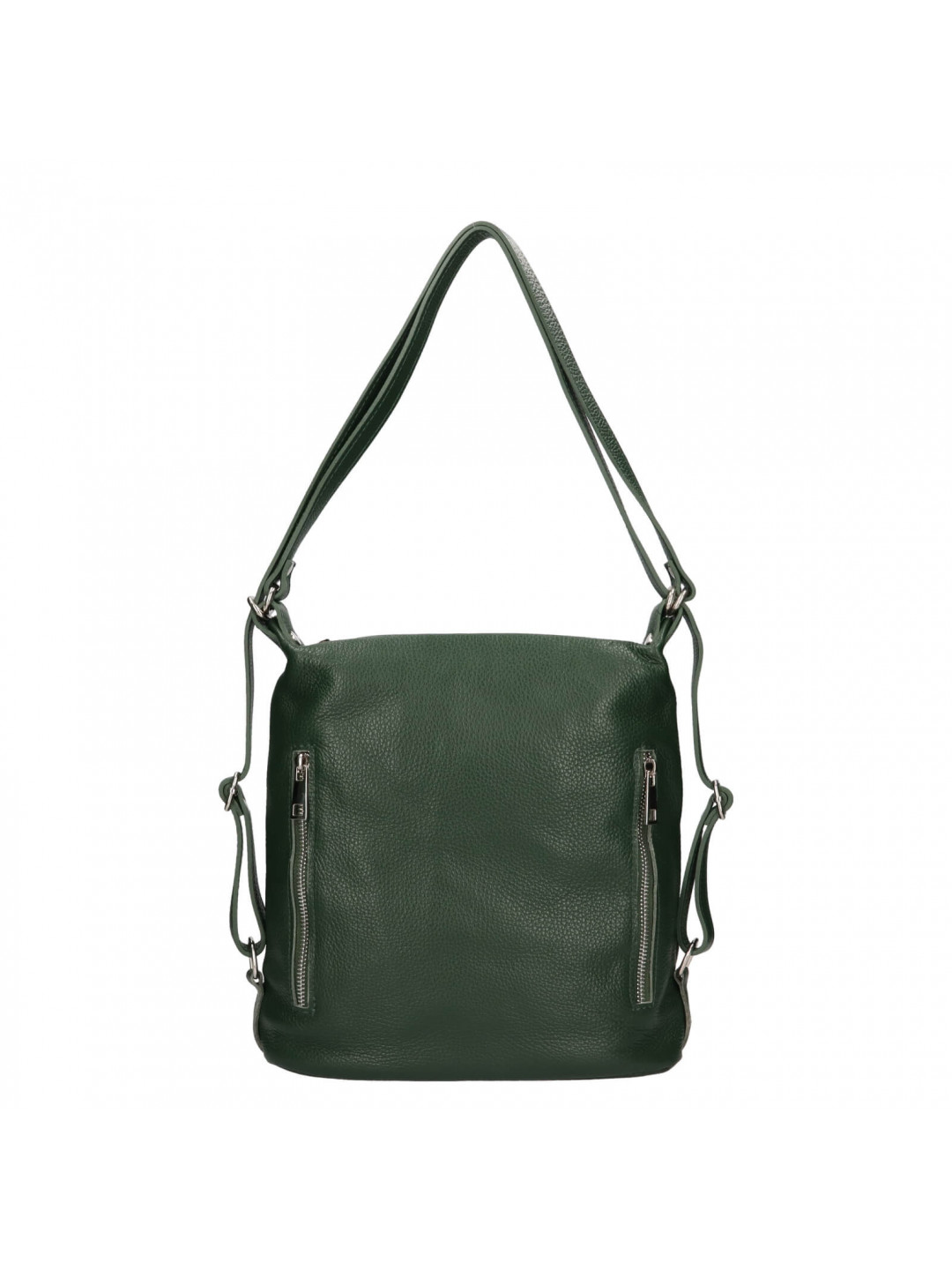 Dámská kožená batůžko kabelka Italia Maura – tmavě zelená