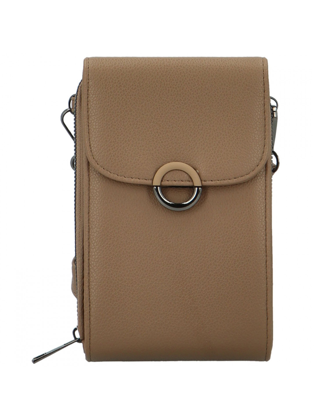 Stylová dámská koženková crossbody kapsa Gabrisa camel