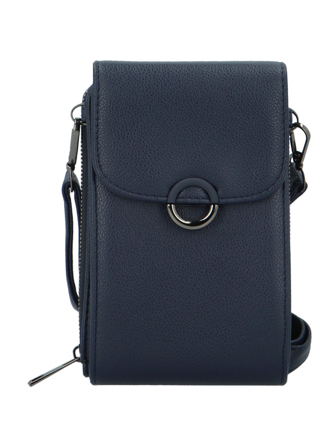 Stylová dámská koženková crossbody kapsa Gabrisa tmavě modrá