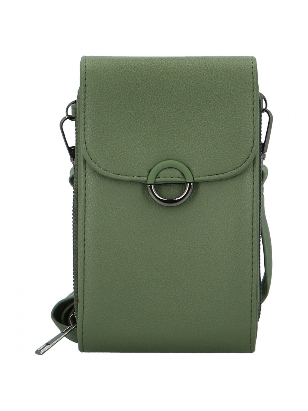 Stylová dámská koženková crossbody kapsa Gabrisa zelená