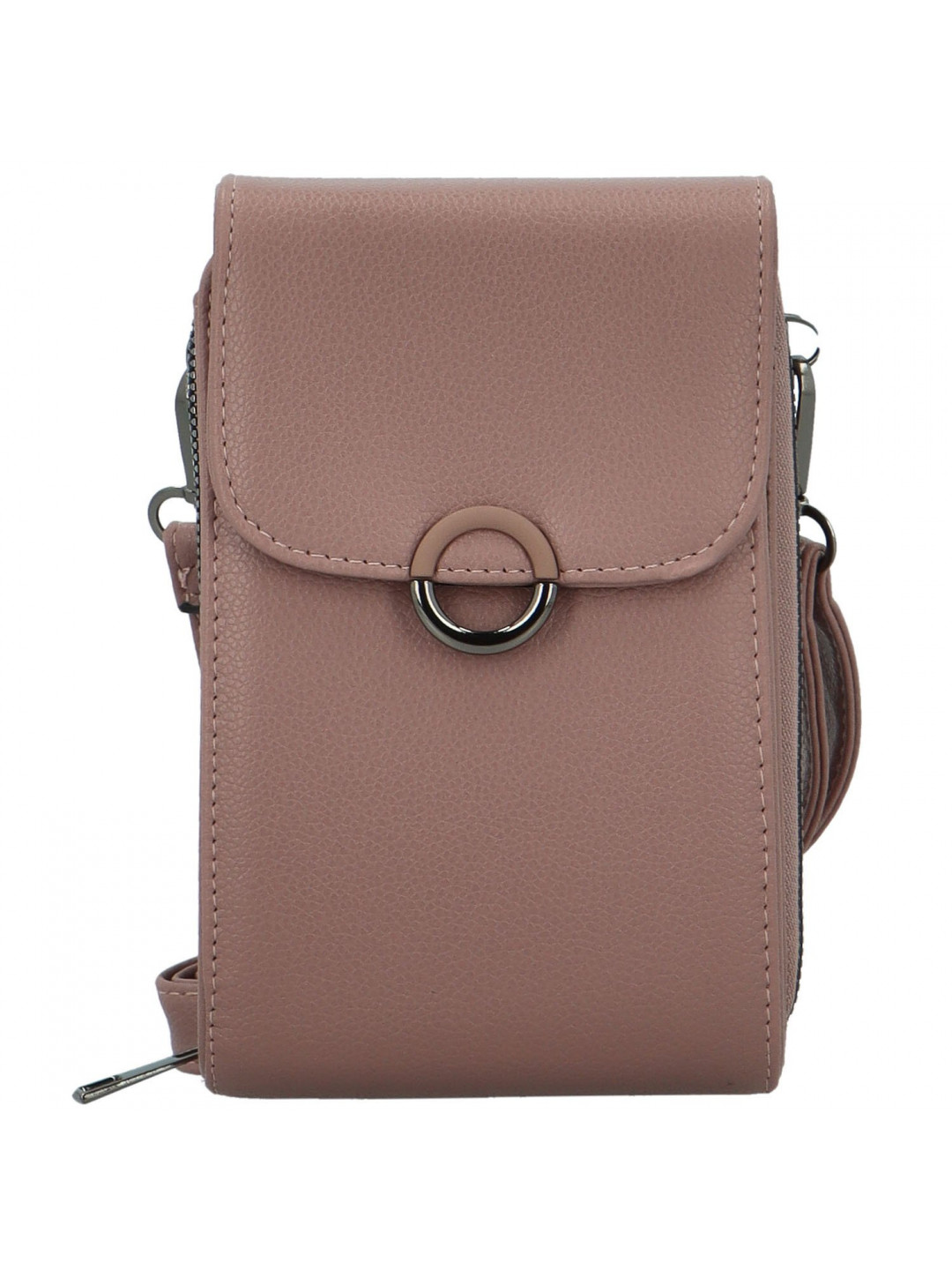 Stylová dámská koženková crossbody kapsa Gabrisa fialová