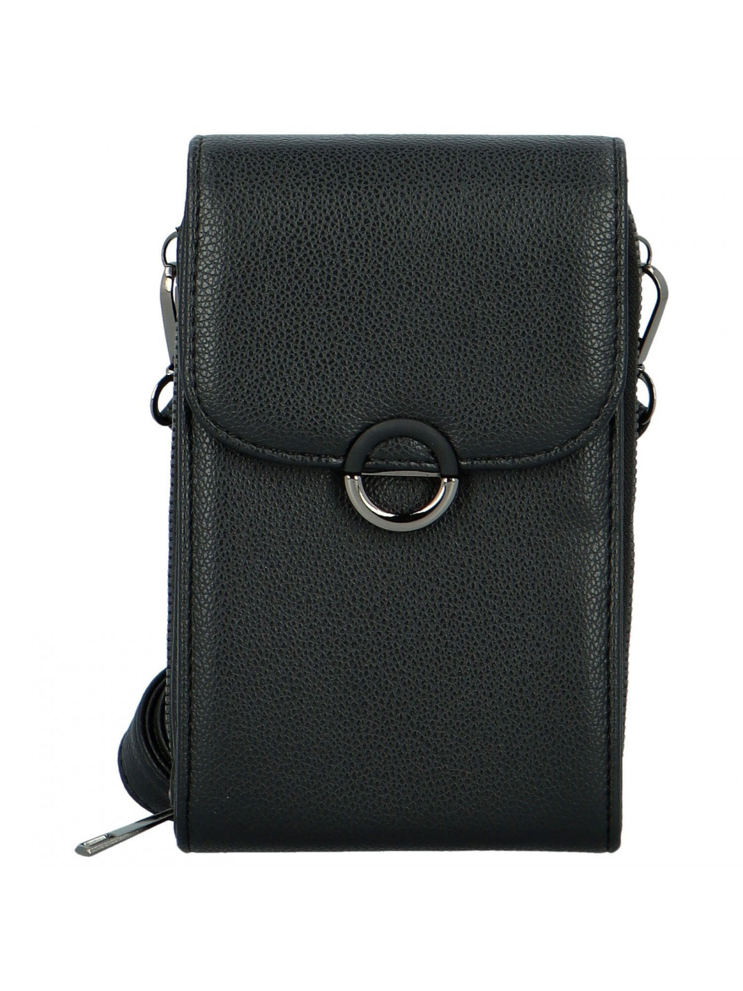 Stylová dámská koženková crossbody kapsa Gabrisa černá