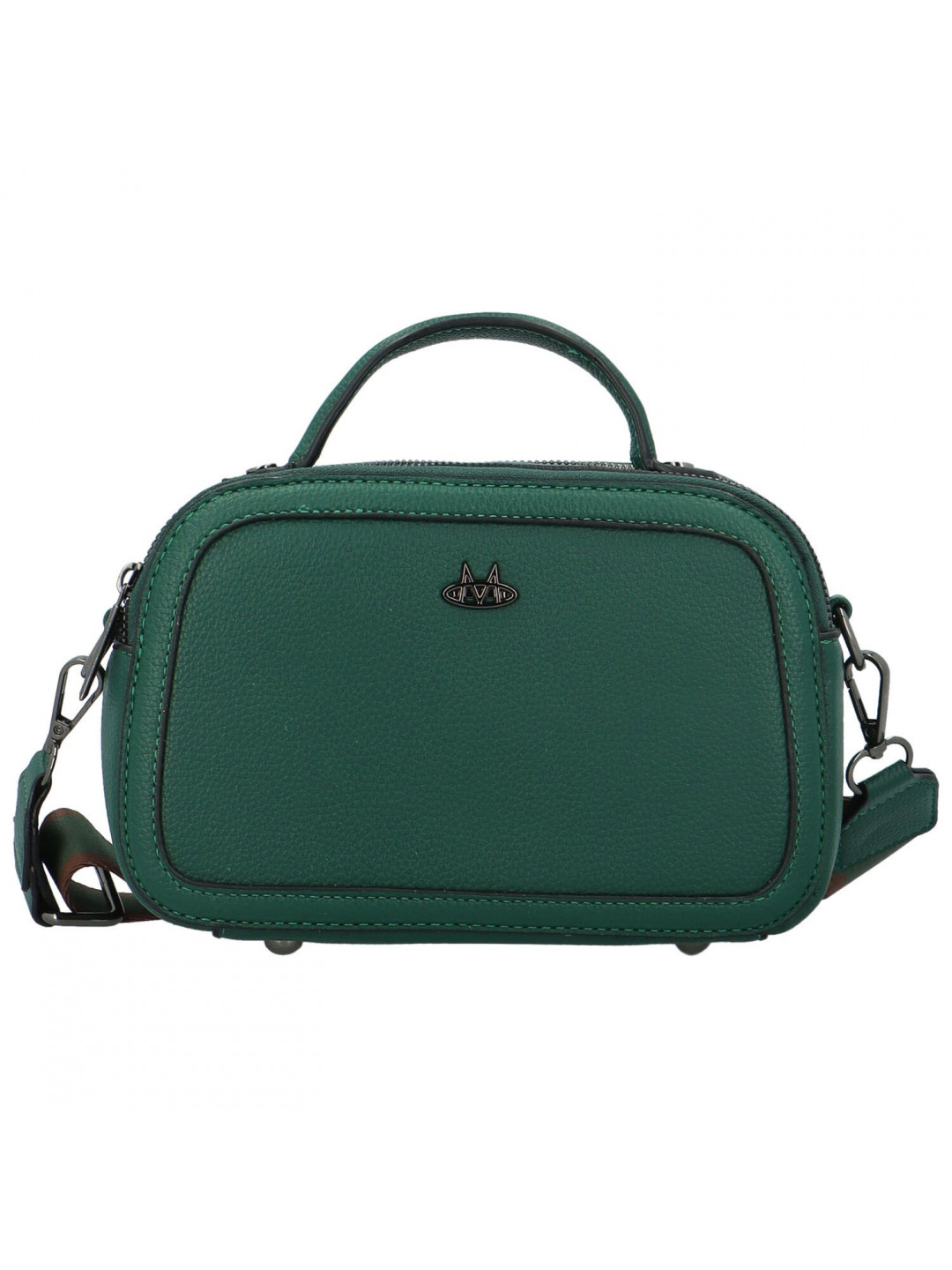 Stylová dámská koženková crossbody kabelka Katin tmavě zelená