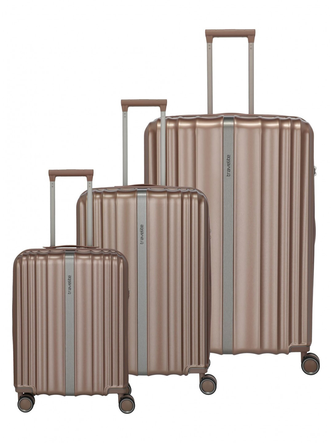 Sada cestovních kufrů Travelite Paros 4w S M L Cappuccino