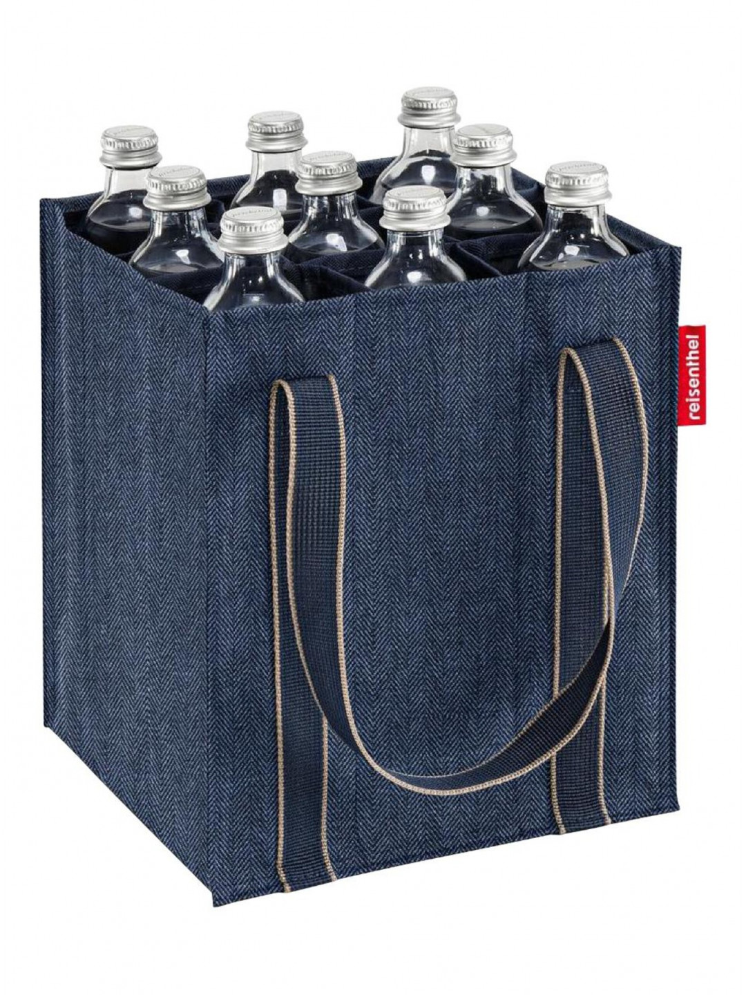 Brašna Reisenthel Bottlebag Herringbone Dark Blue