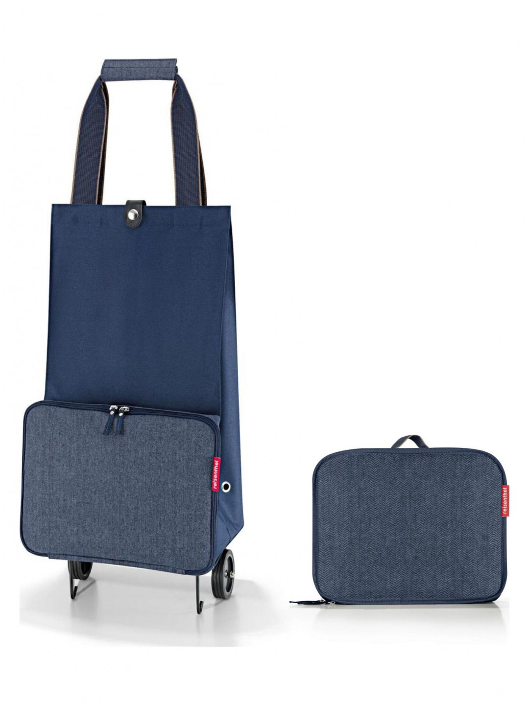 Brašna Reisenthel Foldabletrolley Herringbone Dark Blue