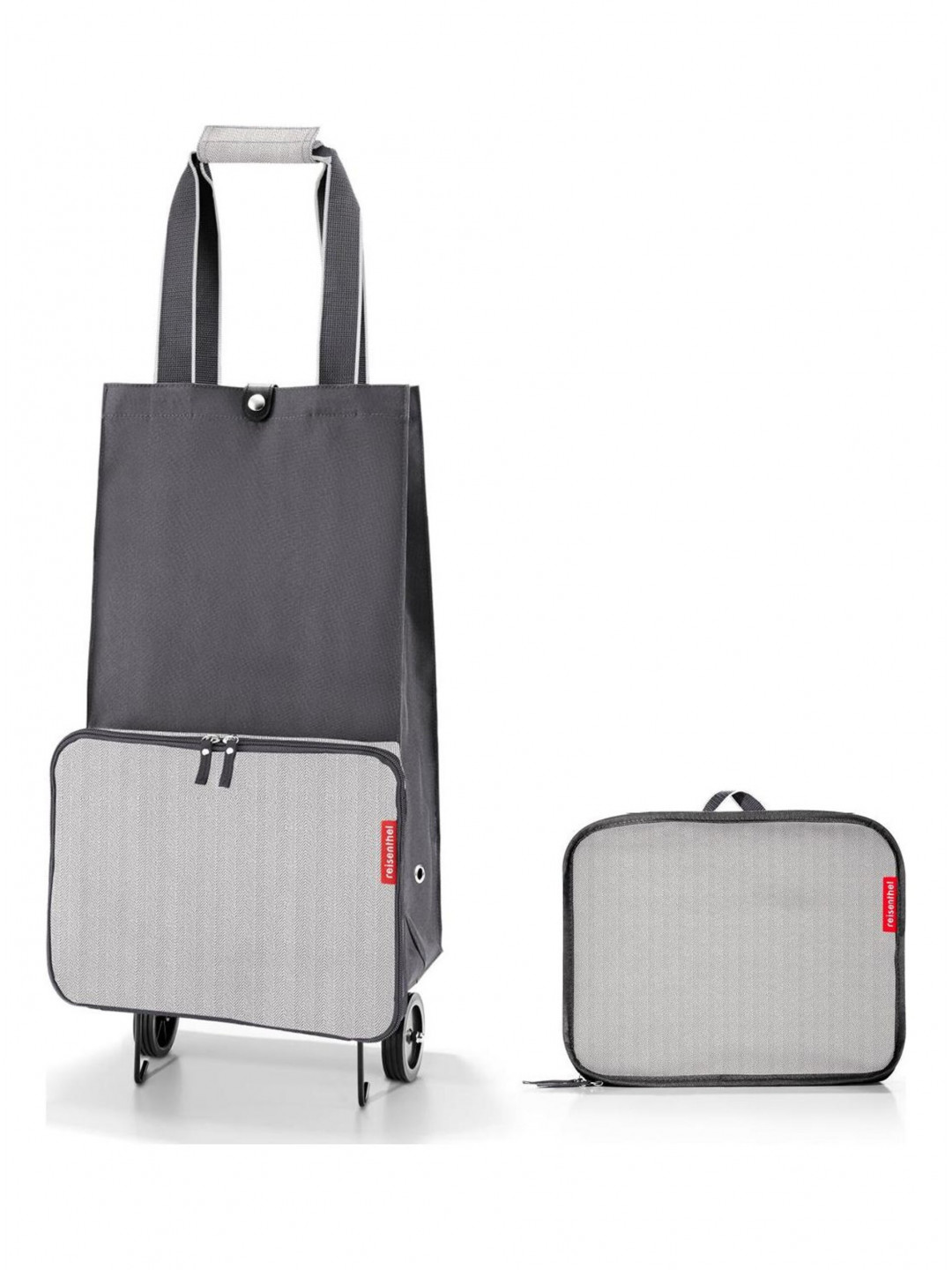 Brašna Reisenthel Foldabletrolley Herringbone Grey