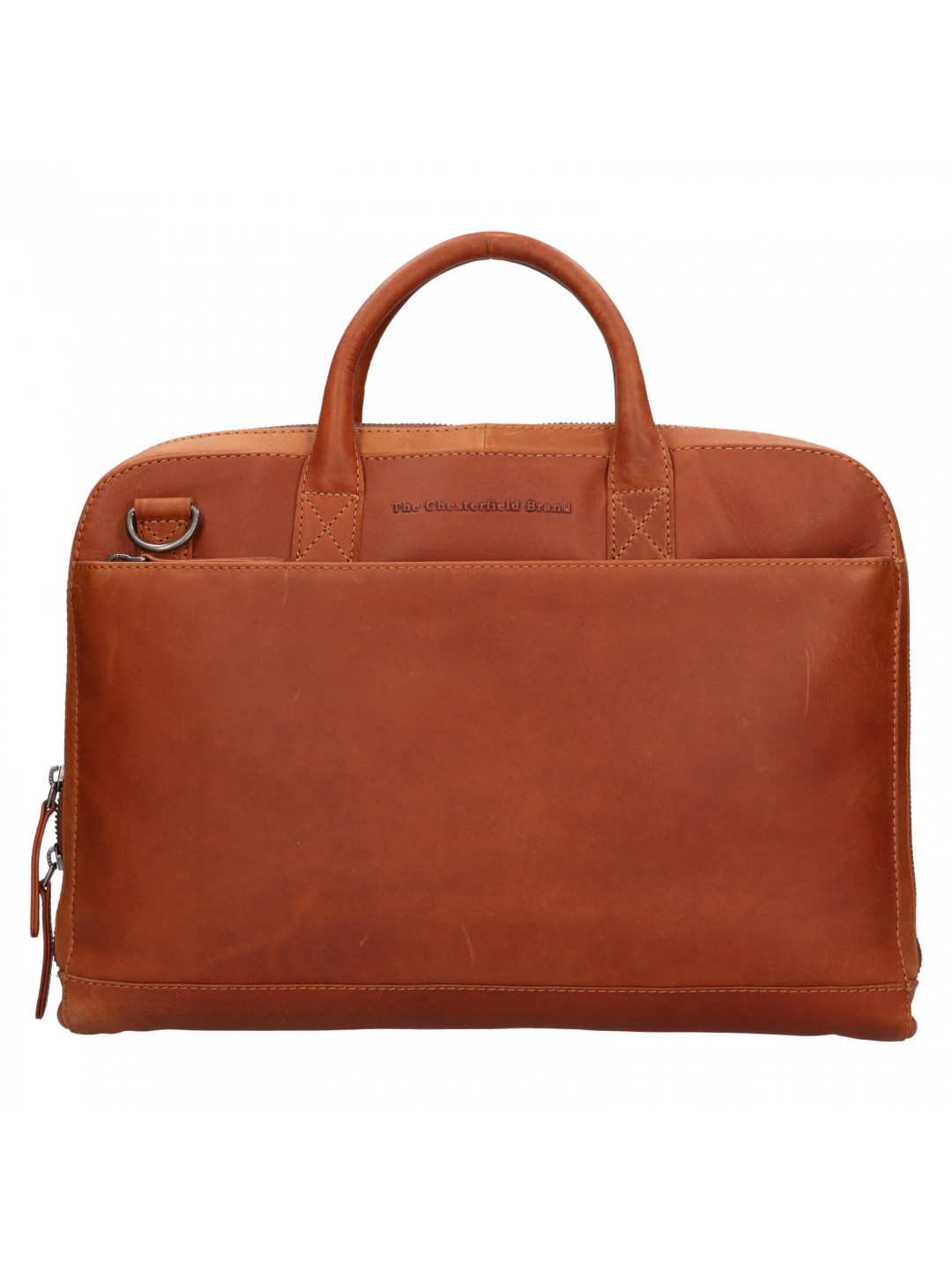 Kožená taška na notebook The Chesterfield Brand Tilbury – koňak