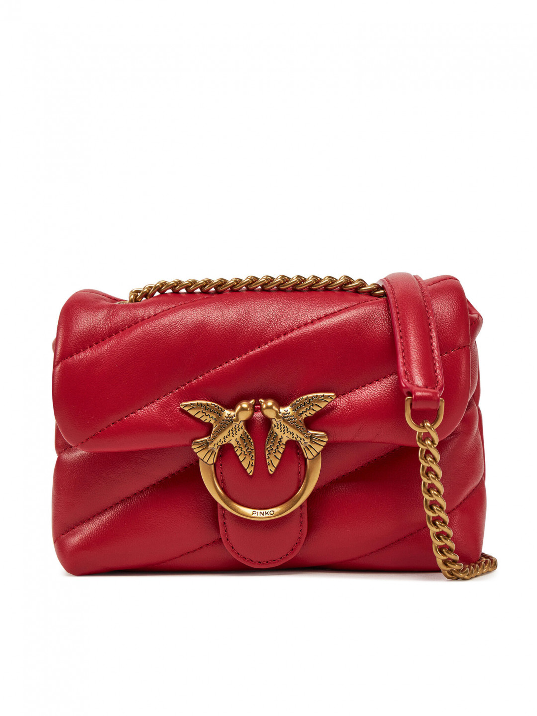 PINKO Kabelka Love Puff Baby Cl PE 25 PLTT 100040 A0F2 Červená