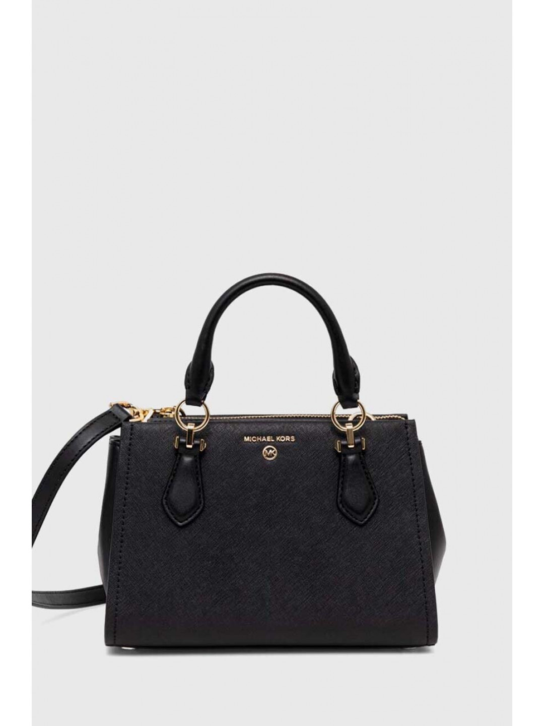 Kožená kabelka MICHAEL Michael Kors černá barva