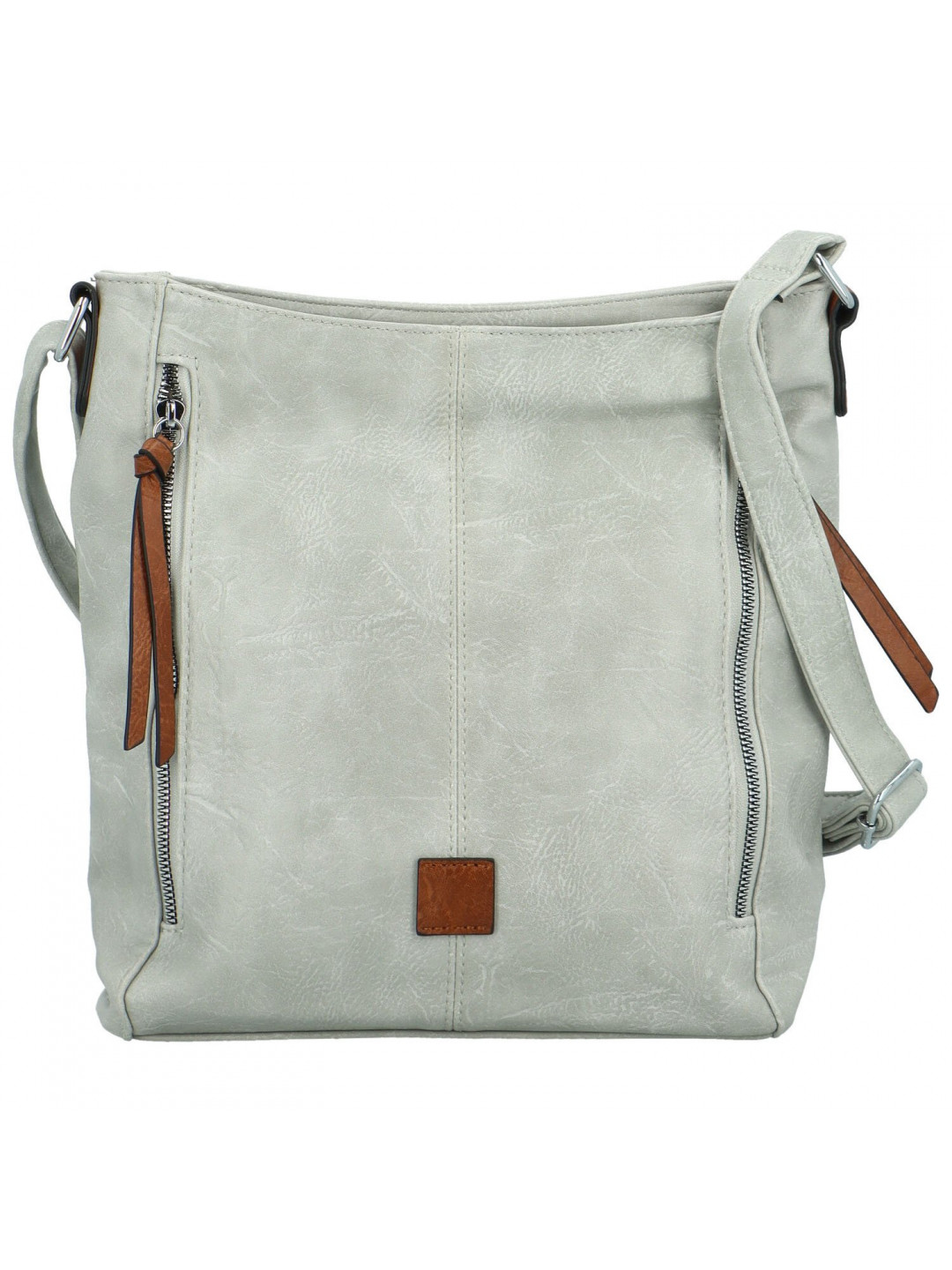 Stylová dámská koženková crossbody kabelka Samer šedá