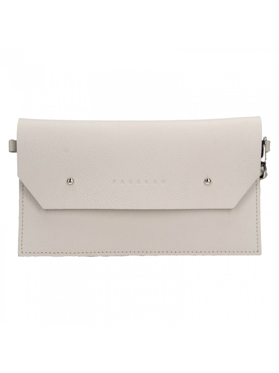 Dámská kožená crossbody kabelka Facebag Lianka – béžová