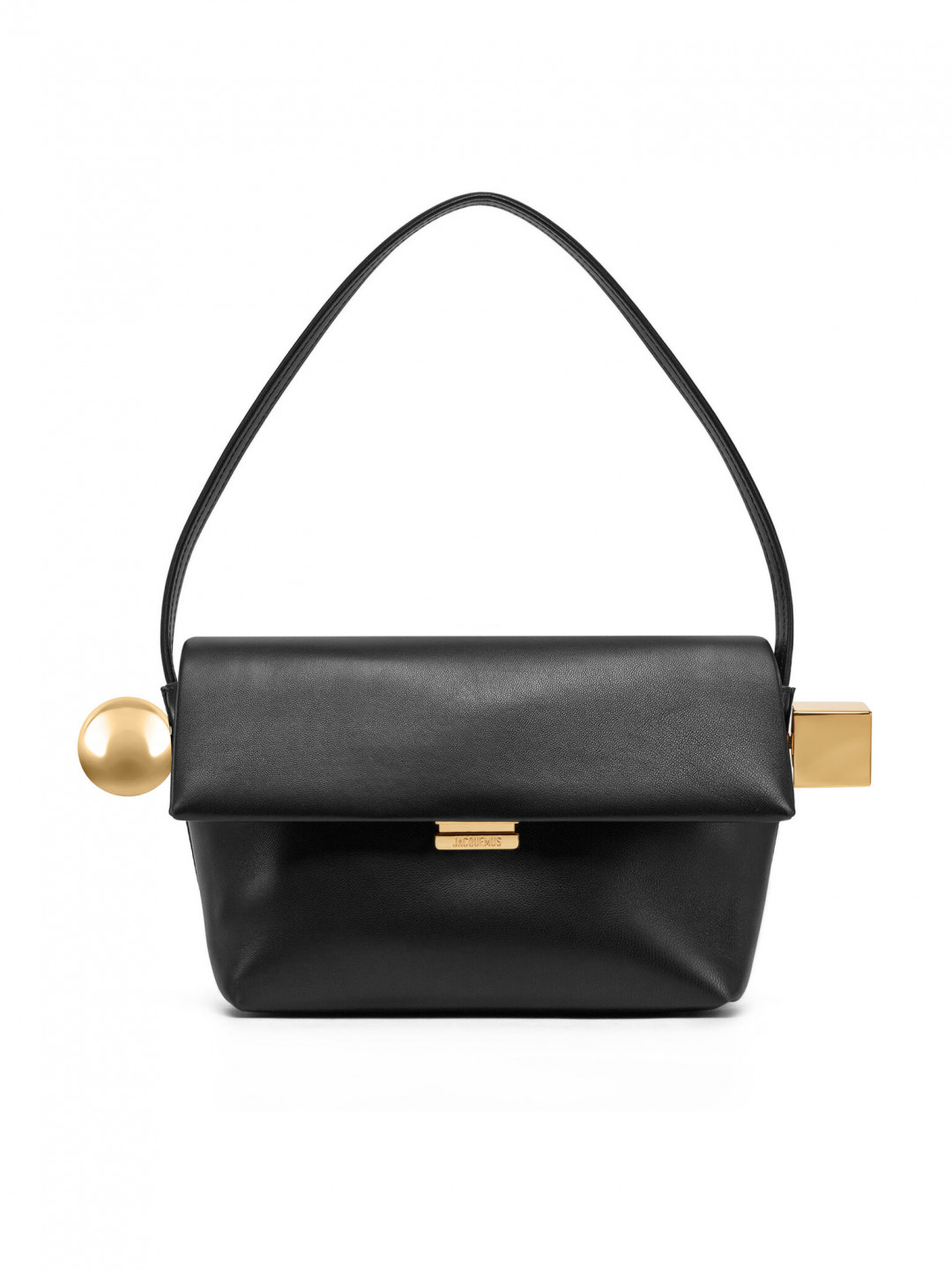 JACQUEMUS Kabelka Le Rond Carre 24H243BA383-3171 Černá